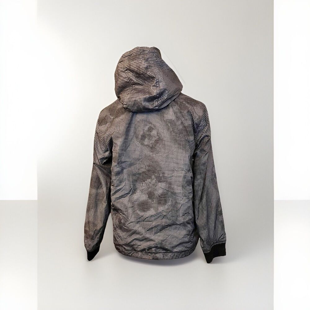 Digital Skull Reversible Jacket Gray & Black Fleece Lining Size M - Picture 2 of 2